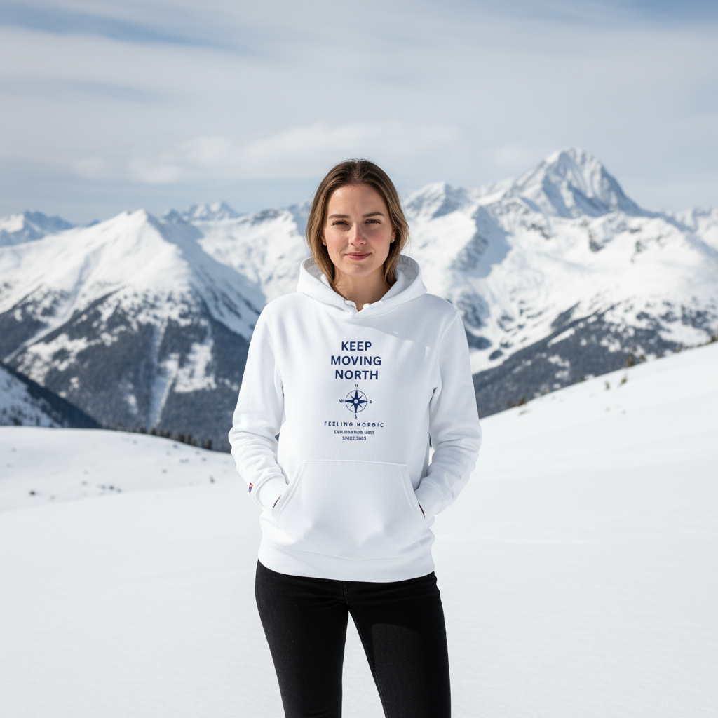 Keep Moving North Compass Hoodie